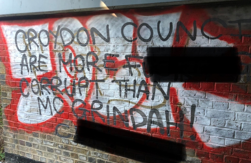 Offensive graffiti in Addiscombe