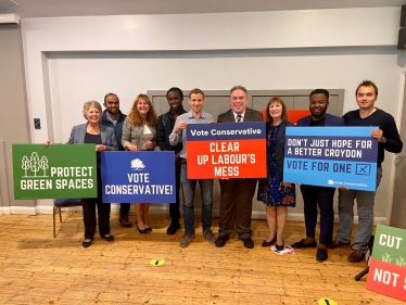 Cllr. Jason Perry with local Croydon activists and Councillors