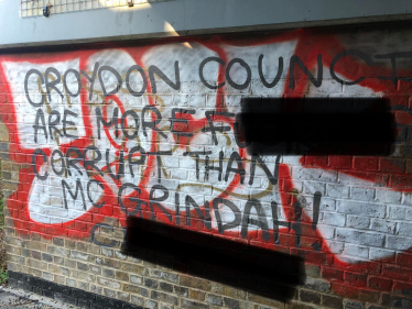 Offensive graffiti in Addiscombe