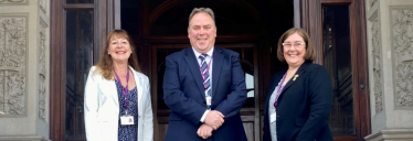 Mayor Perry, Deputy Mayor Lynne Hale, and CEO Katherine Kerswell